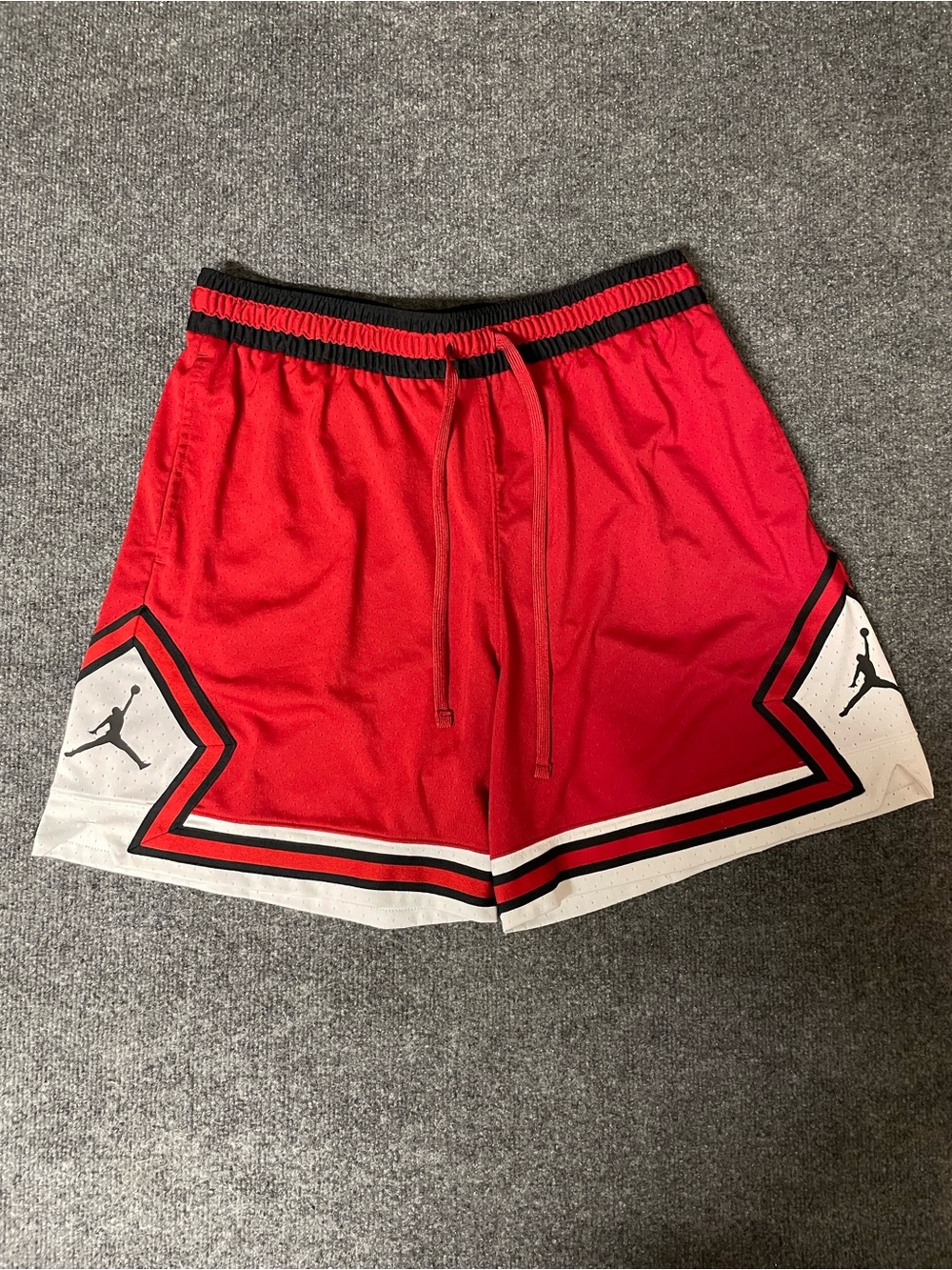Nike Red Basketball Shorts with Black and White Accent